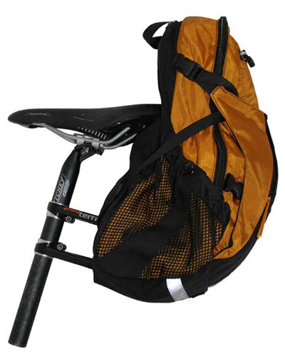 attach backpack to bike rack
